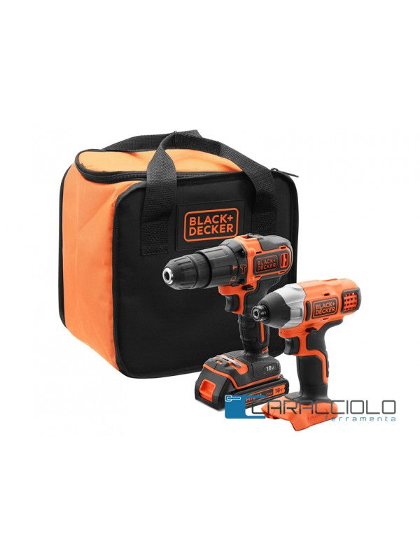Kit perceuse Black et Decker + impulsion 18V