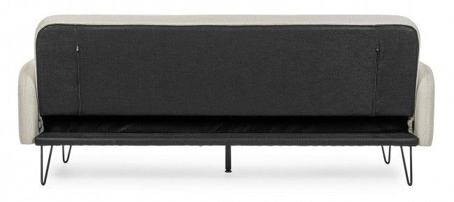 Canapé-lit Bridjet Beige en tissu inclinable style design