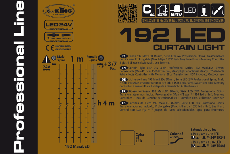 Tente X24V 192 Maxi LED 100 x H400cm - C44
