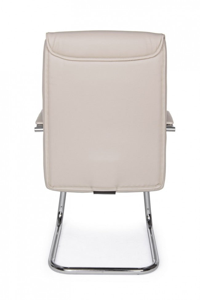 Fauteuil de bureau en éco-cuir Sydney Tortora avec accoudoirs