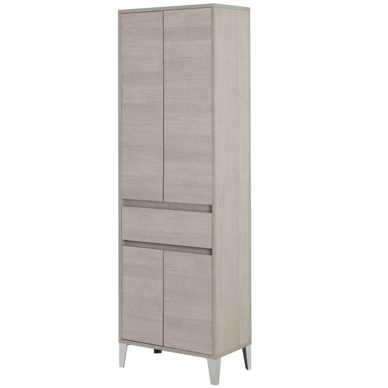 Armoire porte-serviettes 4 portes chêne clair 60x35x h183 cm