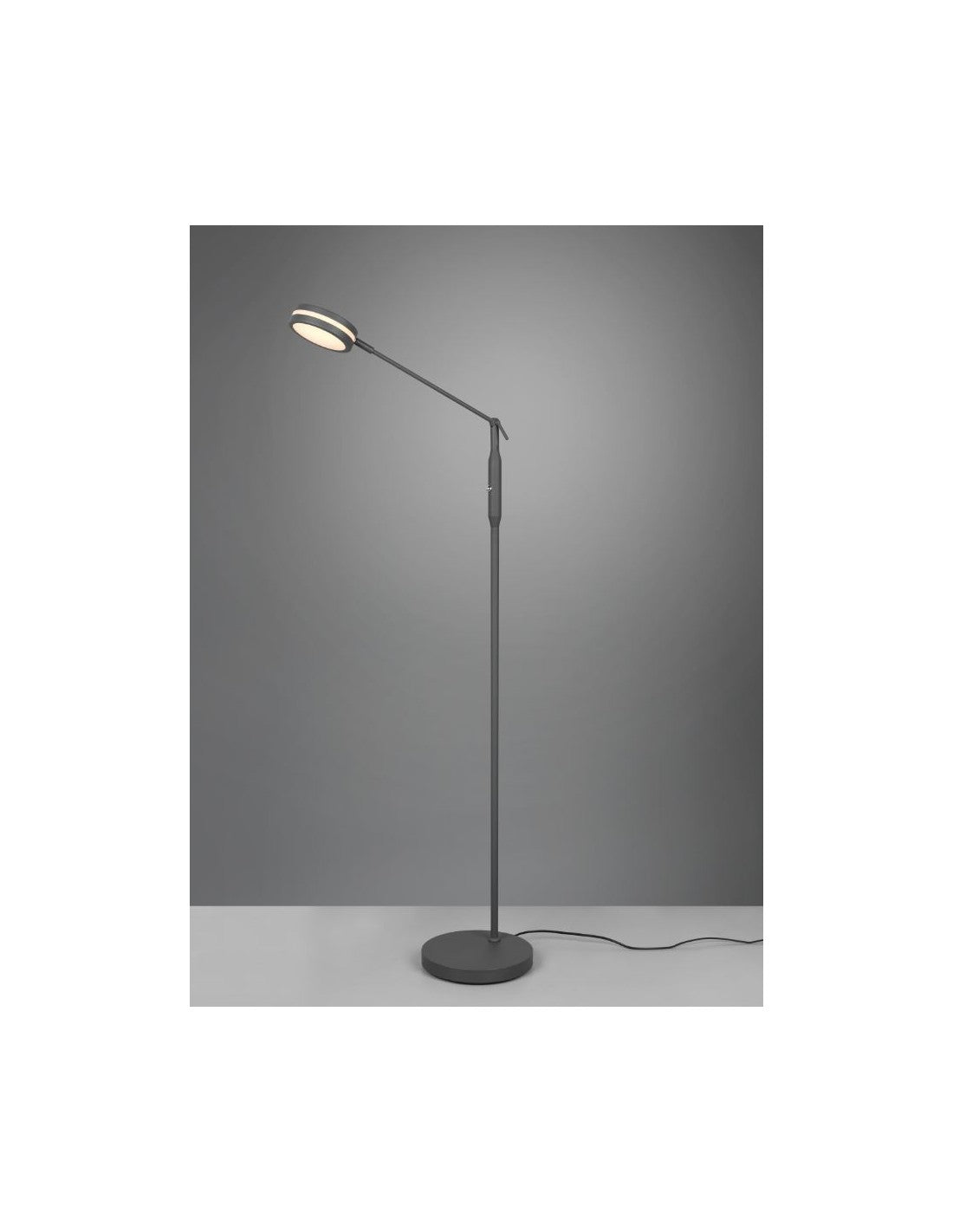 Lampadaire Linéaire Tactile Led Disque Orientable Franklin Anthracite Trio Lighting