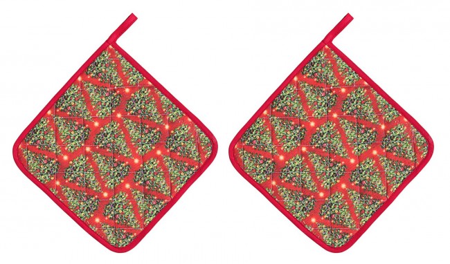 8x Set2 supports de pot d'arbre de Noël rouges