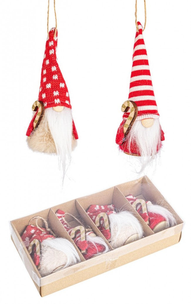 6x Pack 4 Pendentif Even Santa Rouge