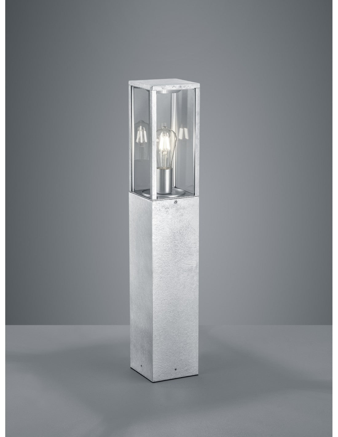 Poteau Carré Extérieur Galvanisé Garonne H80 cm Trio Luminaire