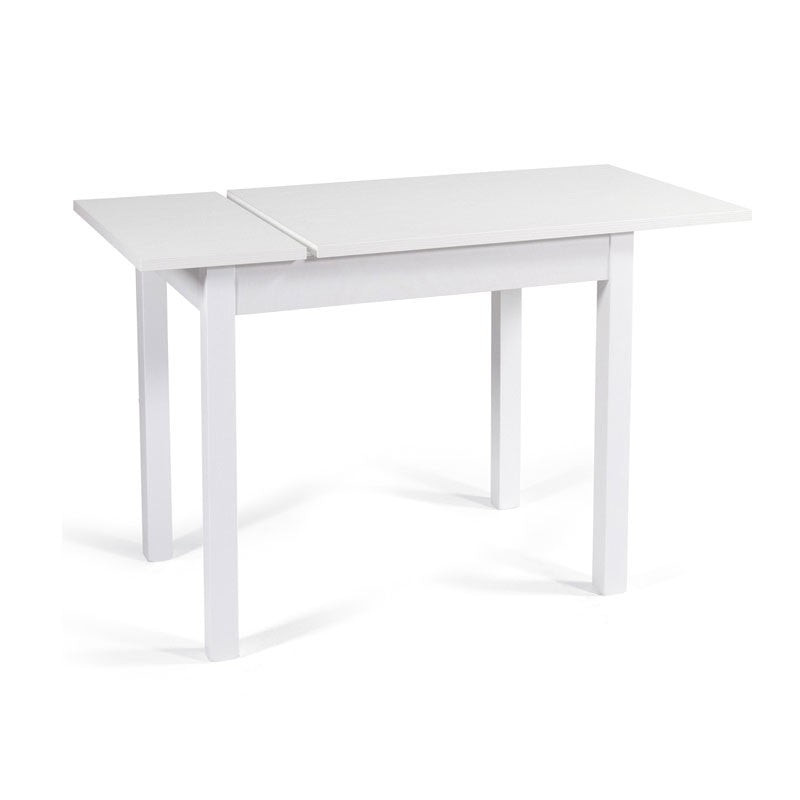 Table à manger extensible Frêne Blanc bois mélaminé 60x90-120 cm