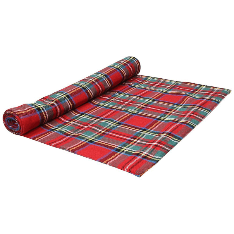 Ligne Tartan Runner en coton rouge 40x140 cm