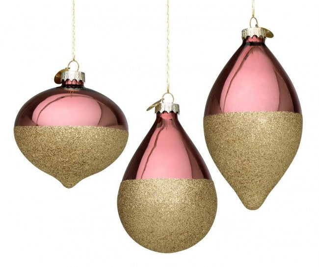 12x Pendentif Vt mi-chemin rose