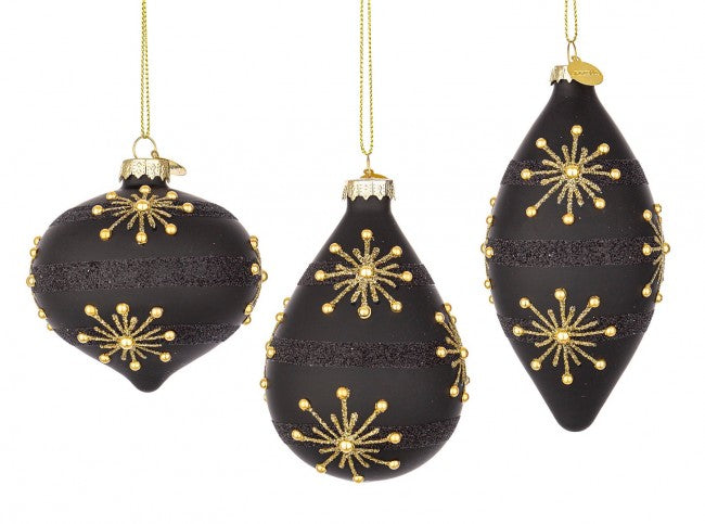 12x Pendentif Noir Vt Glimmer