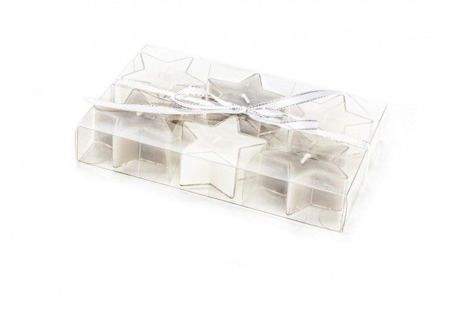 12x Pack6 bougies chauffe-plat étoile blanche