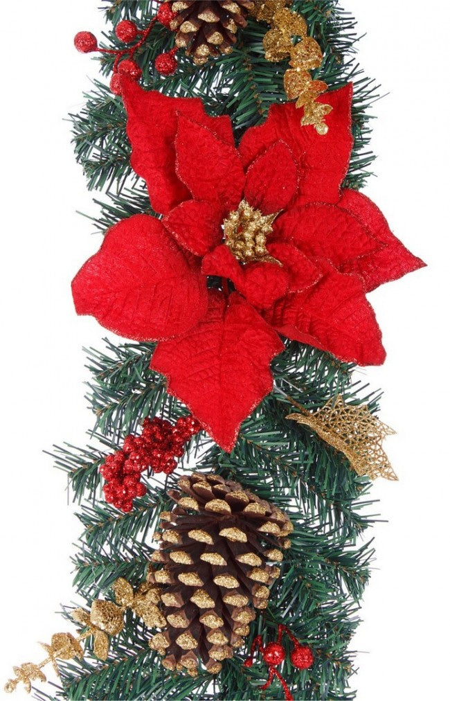 4x Boa Josie Poinsettia Rouge H180