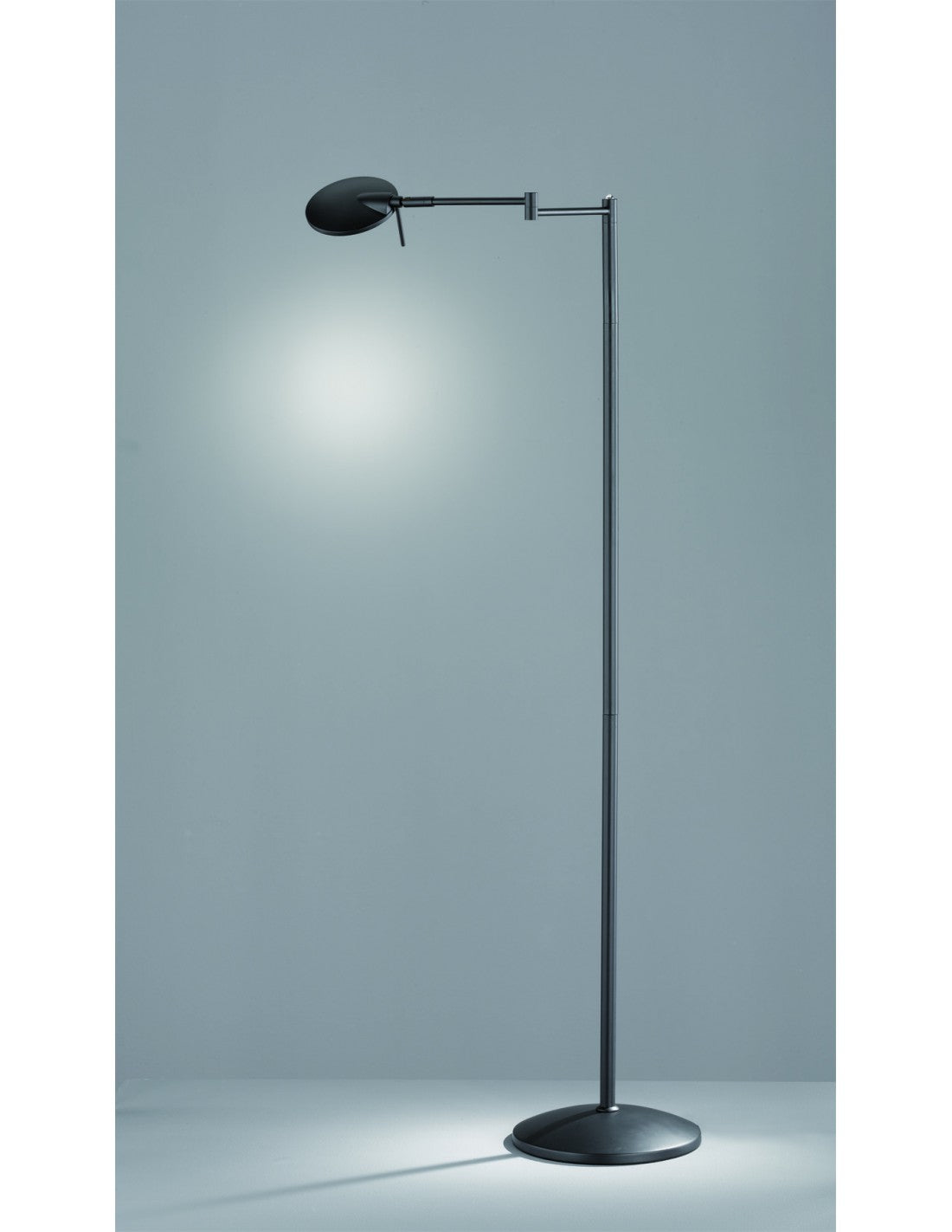 Lampadaire Kazan Noir Led Touch Dimmable Orientable H121 cm Trio Lighting