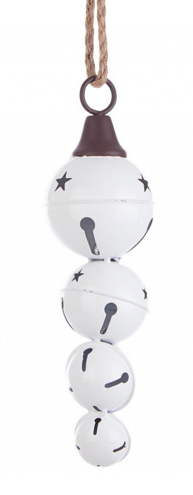 8x 4F Pendentif cloche Merry Star avec blanc