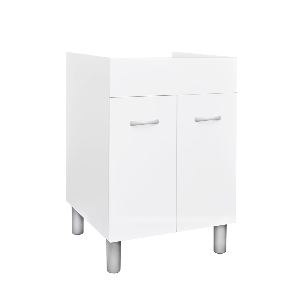 Meuble d'évier en porcelaine blanche modèle Lux