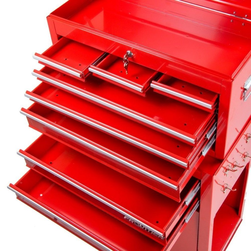 Coffre à outils d'atelier 2 en 1 rouge XTB220