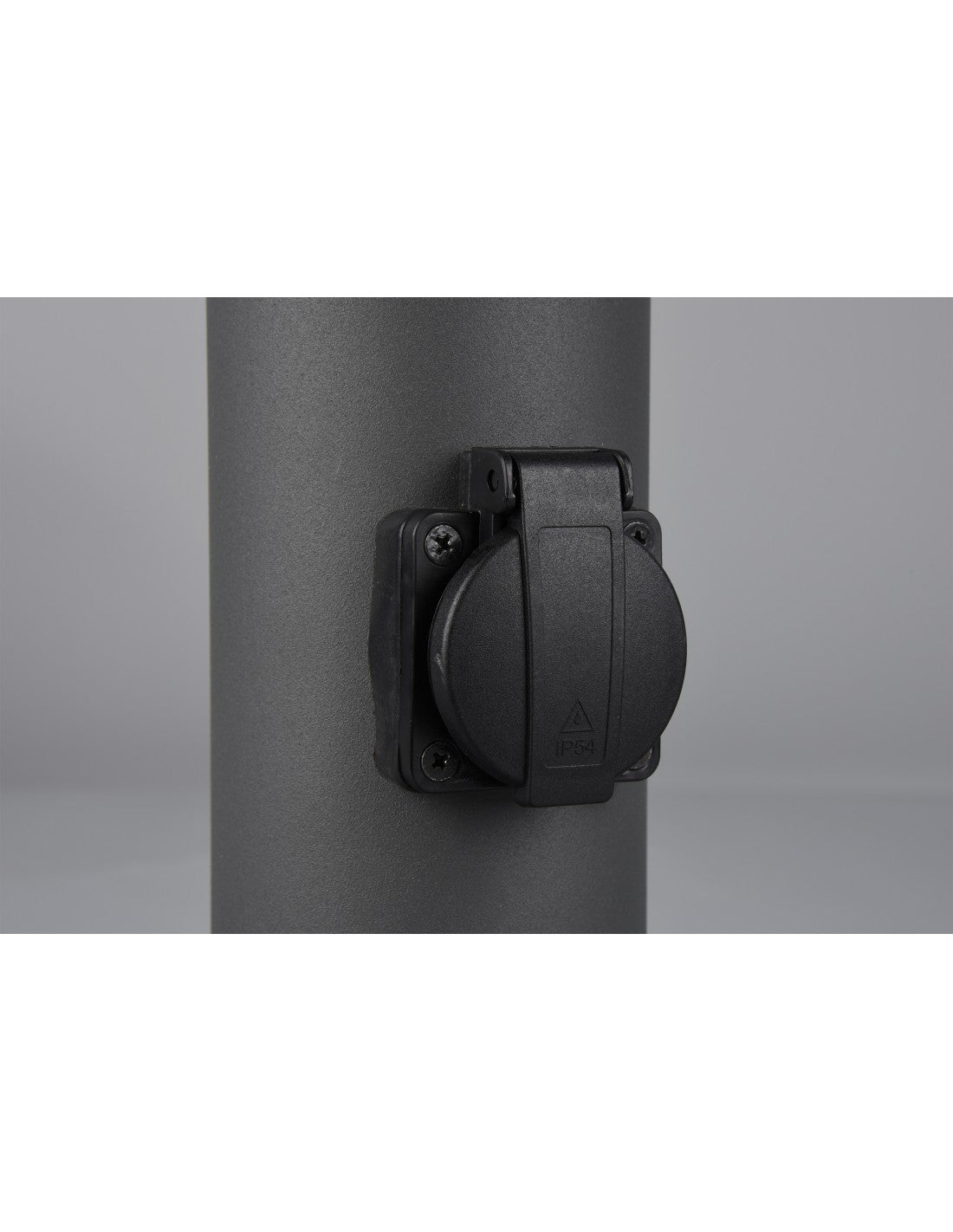 Hoosic 1xE27 Poteau Extérieur avec 2 Prises Schuko Anthracite H80 cm IP44 Trio Eclairage