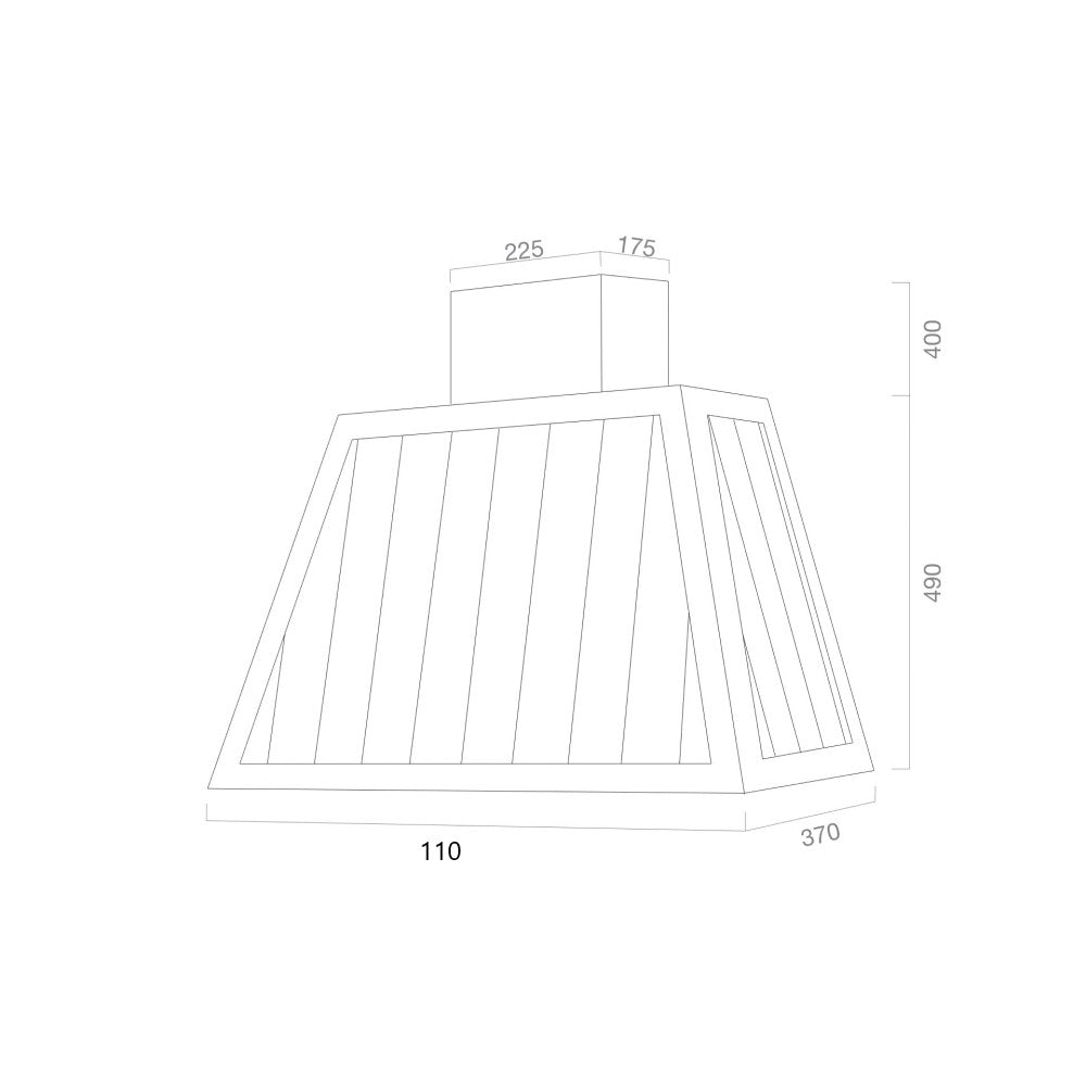 Hotte aspirante GARAGE METAL en inox bruni 110 cm