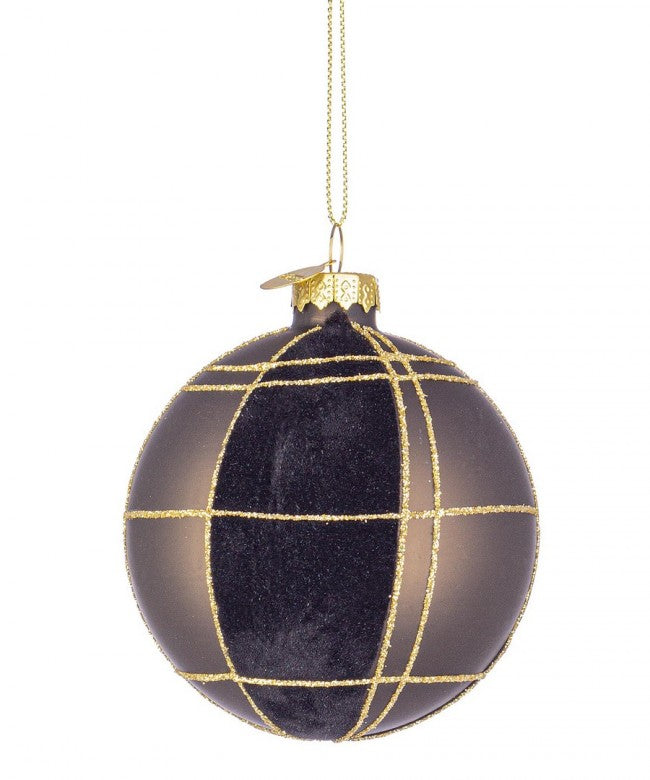 12x Sphère Vt Velours Noir D80