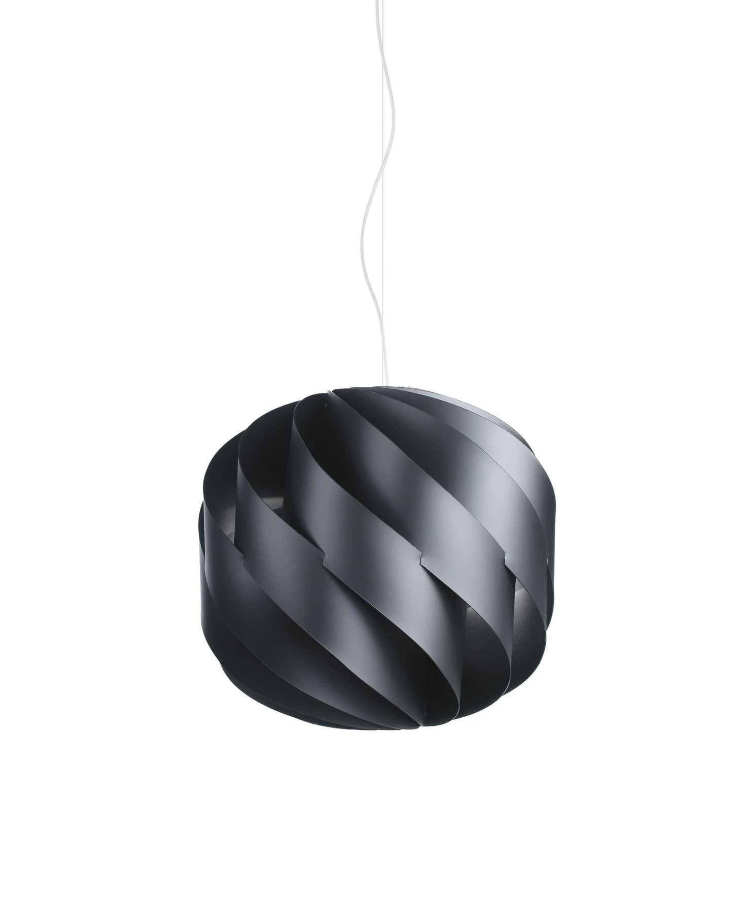 Suspension noire en métal chromé Cm. 25x23h