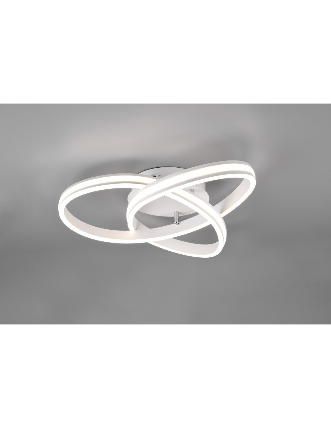 Plafonnier Vortice Moderne Yara Blanc Led Gradateur Trio Éclairage