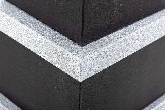 8x Set3 Boîte à Paillettes Noire