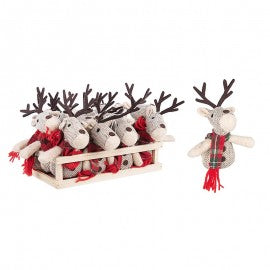 Décoration de Noël bonhomme de neige renne 8x7x h11,5 cm 1 pièce