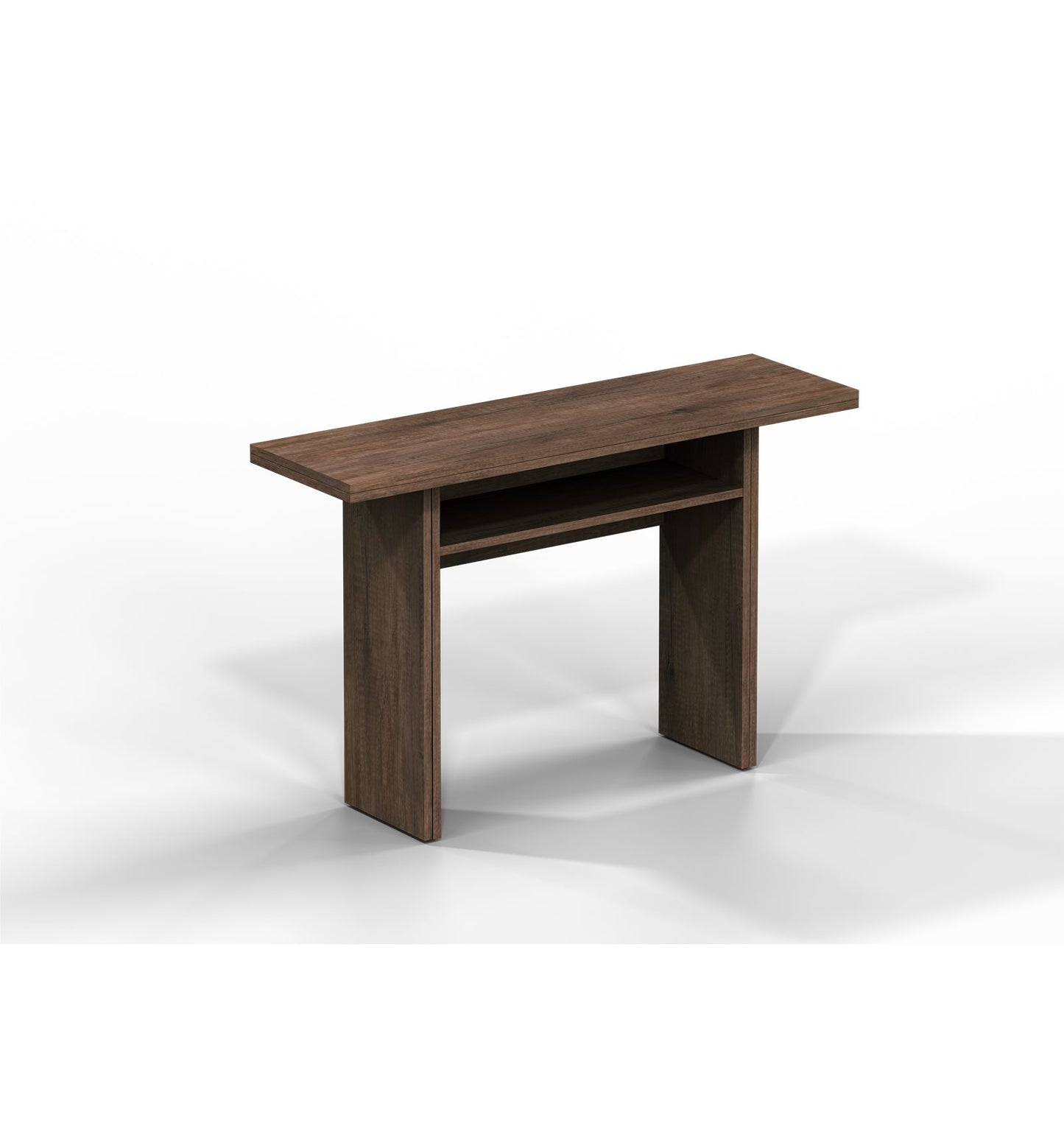 Table console extensible Oplà en chêne canyon foncé