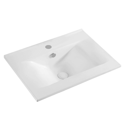 Vasque sous plan avec robinet - 62x46 cm, blanc