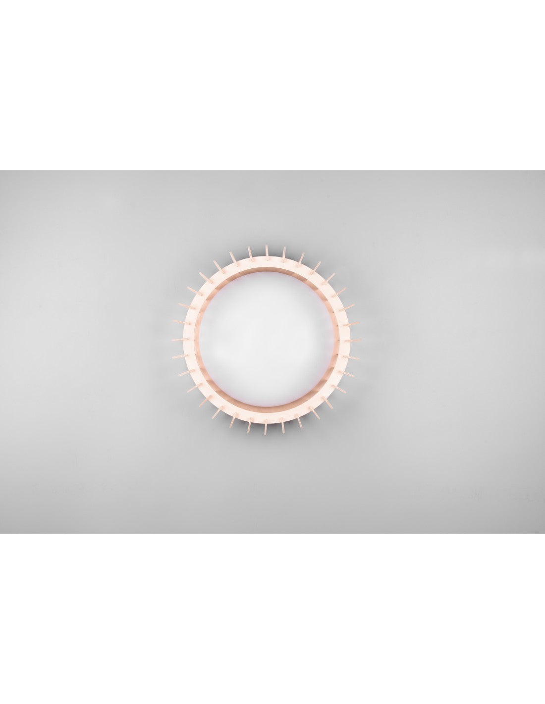 Plafonnier LED Bois Naturel Support Variateur Ø40 cm Trio Lighting