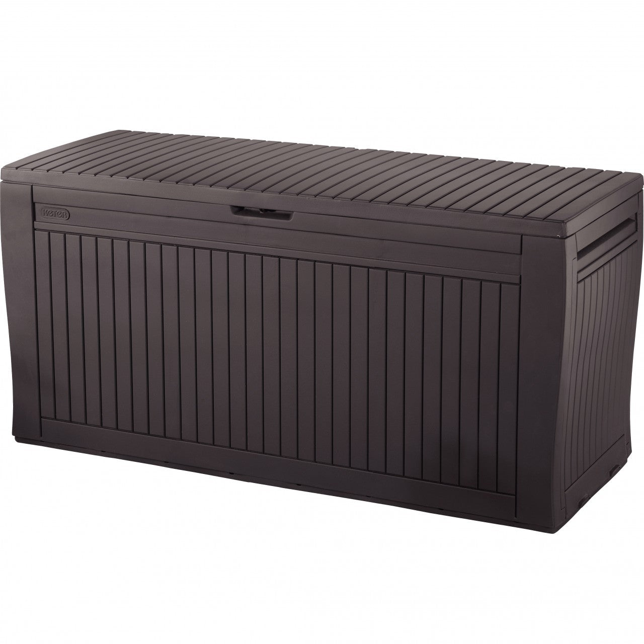 Coffre en résine intérieur/extérieur avec roulettes marron