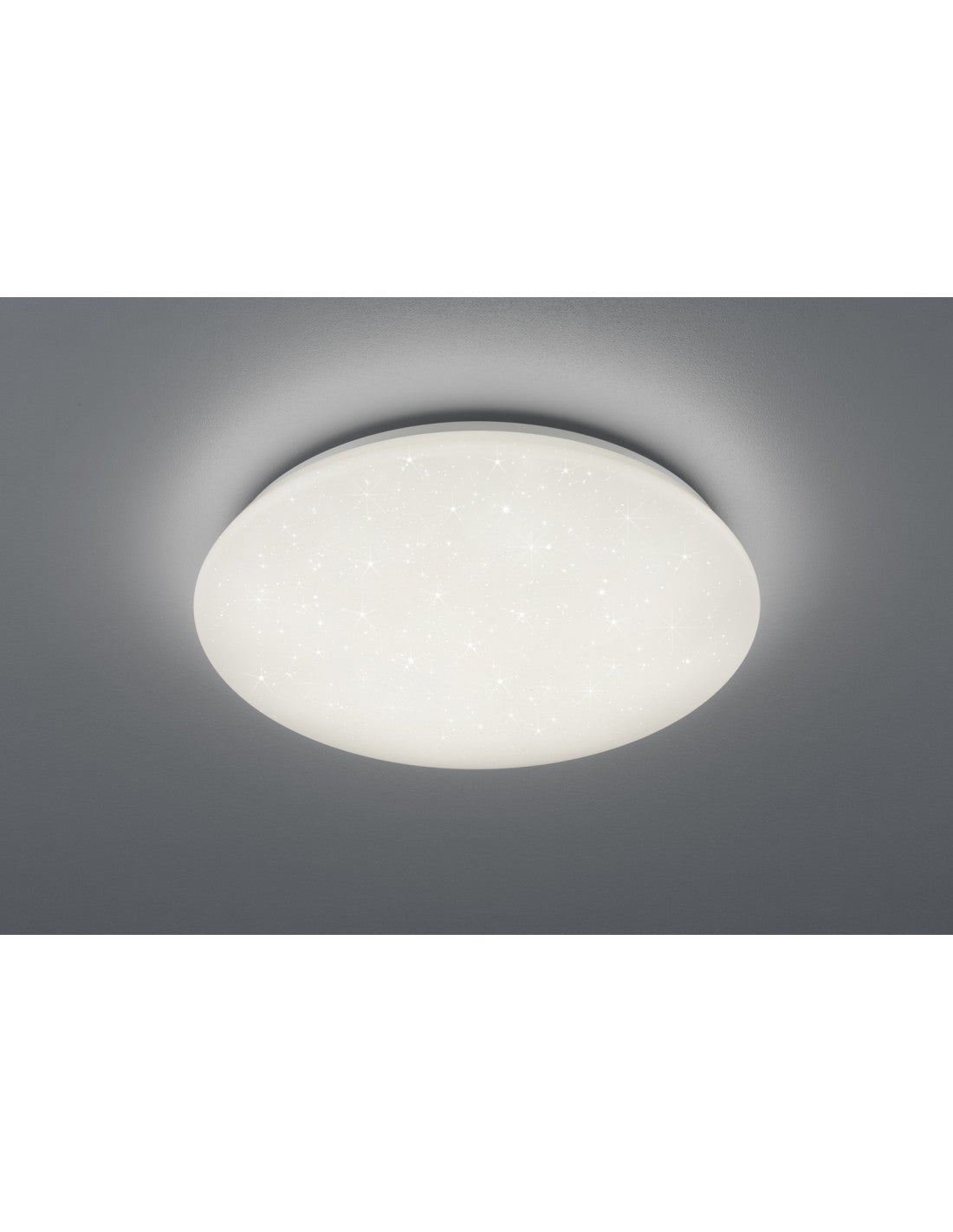 Plafonnier LED IP44 dimmable Potz Blanc Pailleté Ø50 cm Trio Lighting