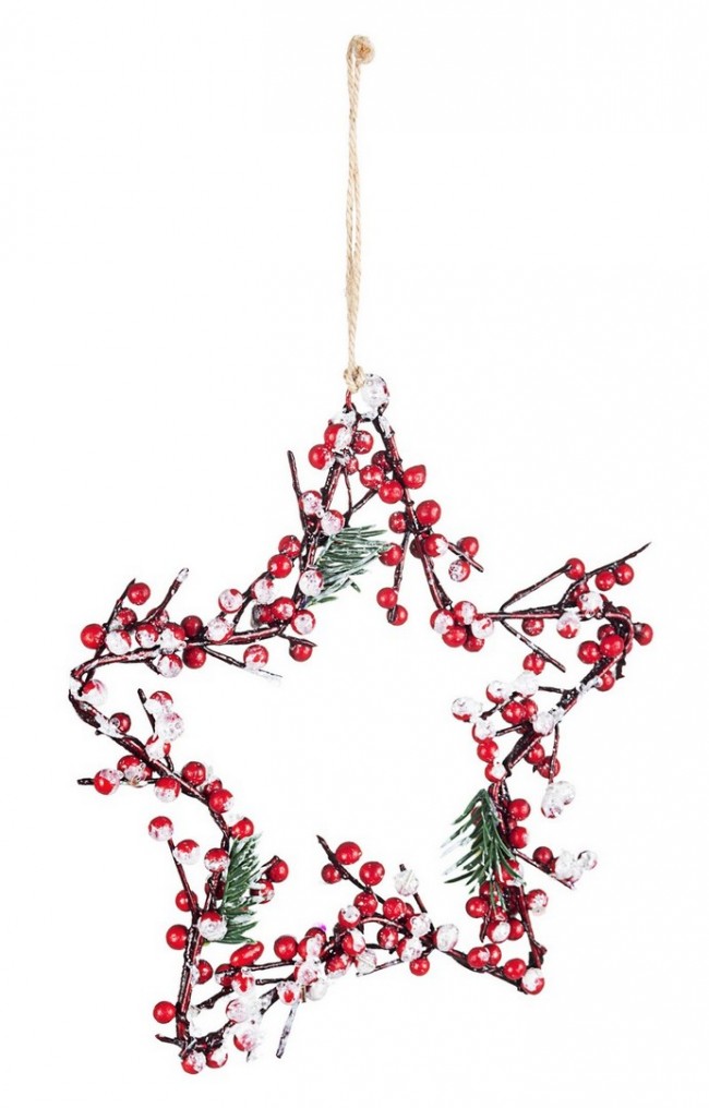 4x pendentif Joy étoile baie congelée