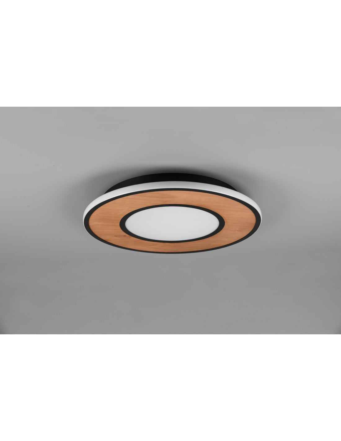 Plafonnier Vintage En Bois Led Variateur Deacon Ø50 cm Trio Lighting