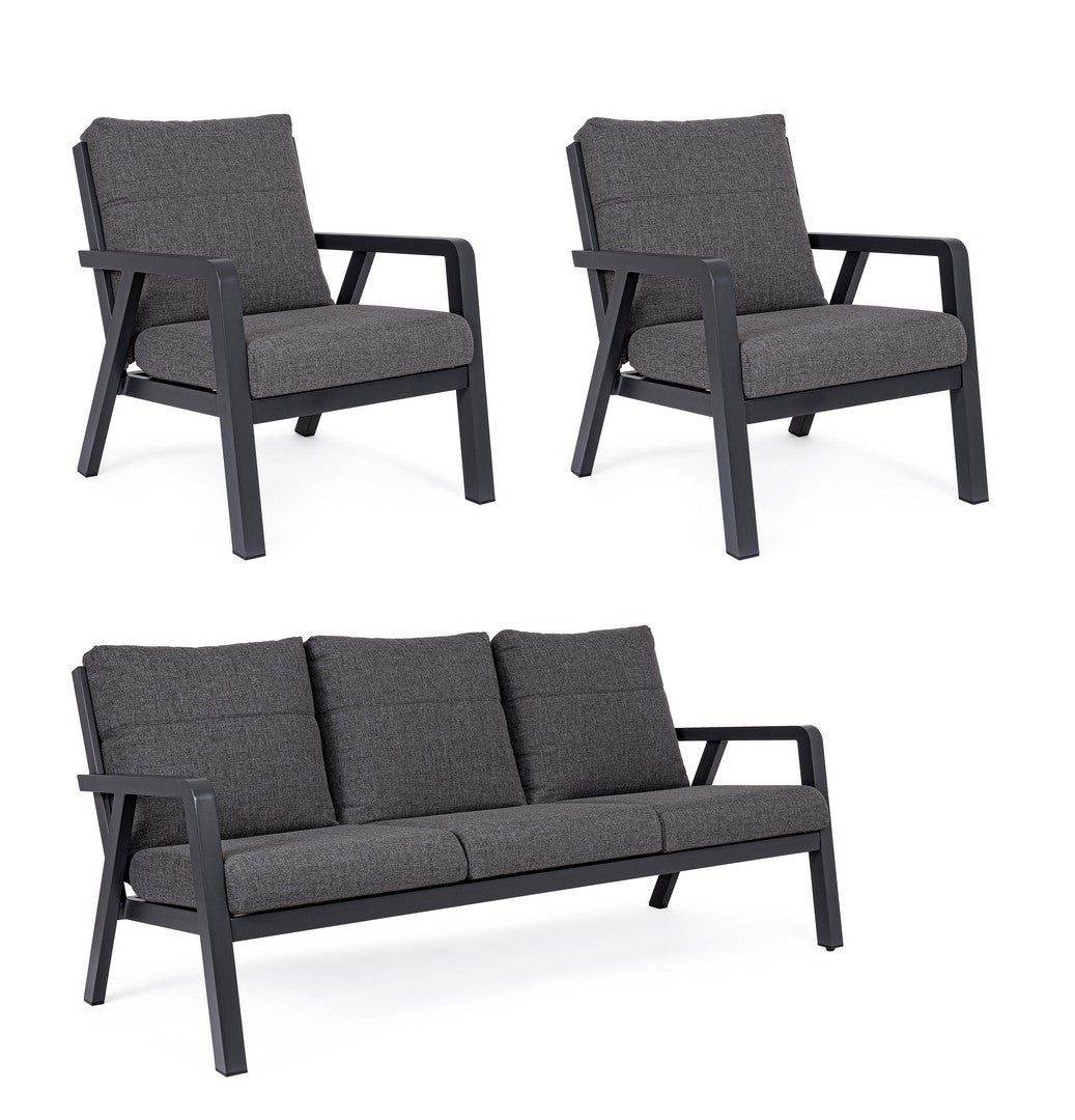 Salon de jardin Truman anthracite