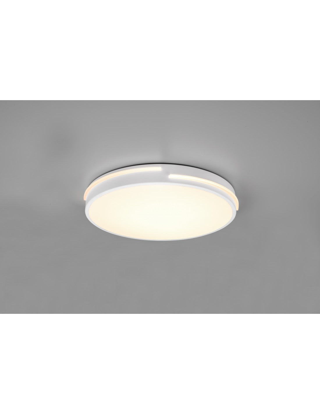 Plafonnier Tacoma Blanc Moderne Variateur Led 24w Ø40 cm Trio Lighting