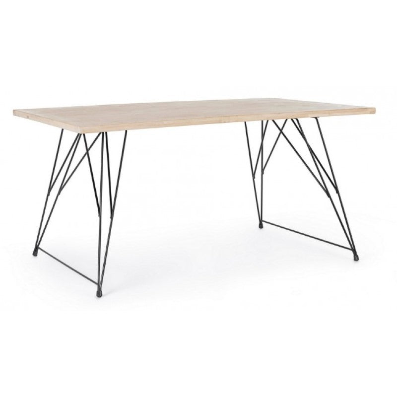 Table design industrielle en bois DISTRICT 160x90x h76 cm