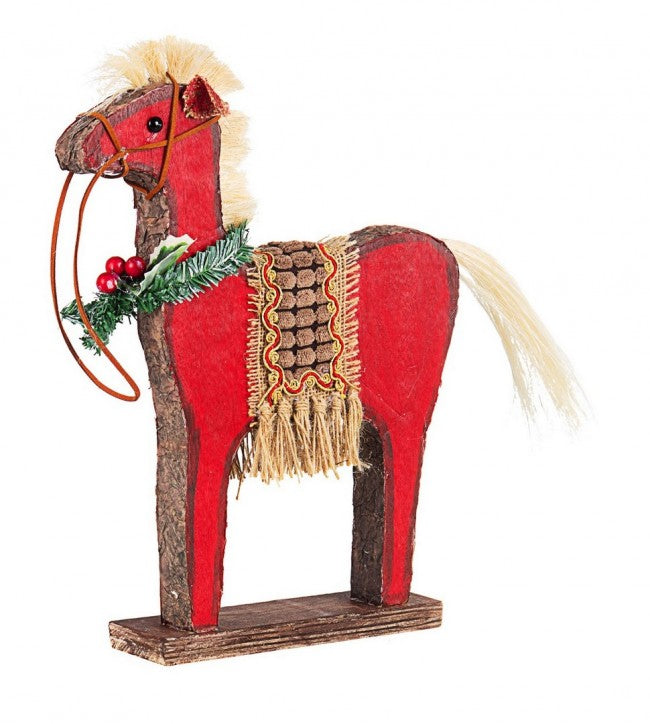 4x Support Cavallino Tradition Rouge H32