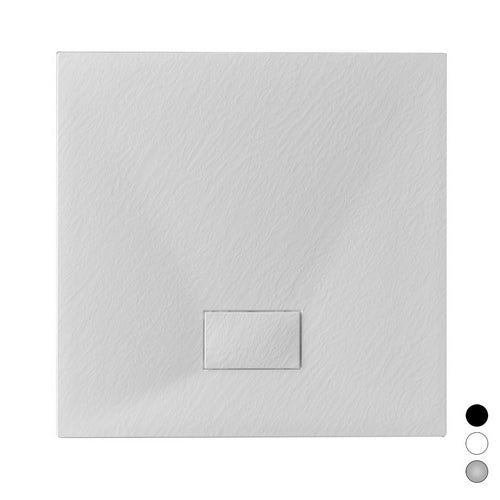 Receveur de douche Stone Essence Slim Quadro gris 80x80 cm