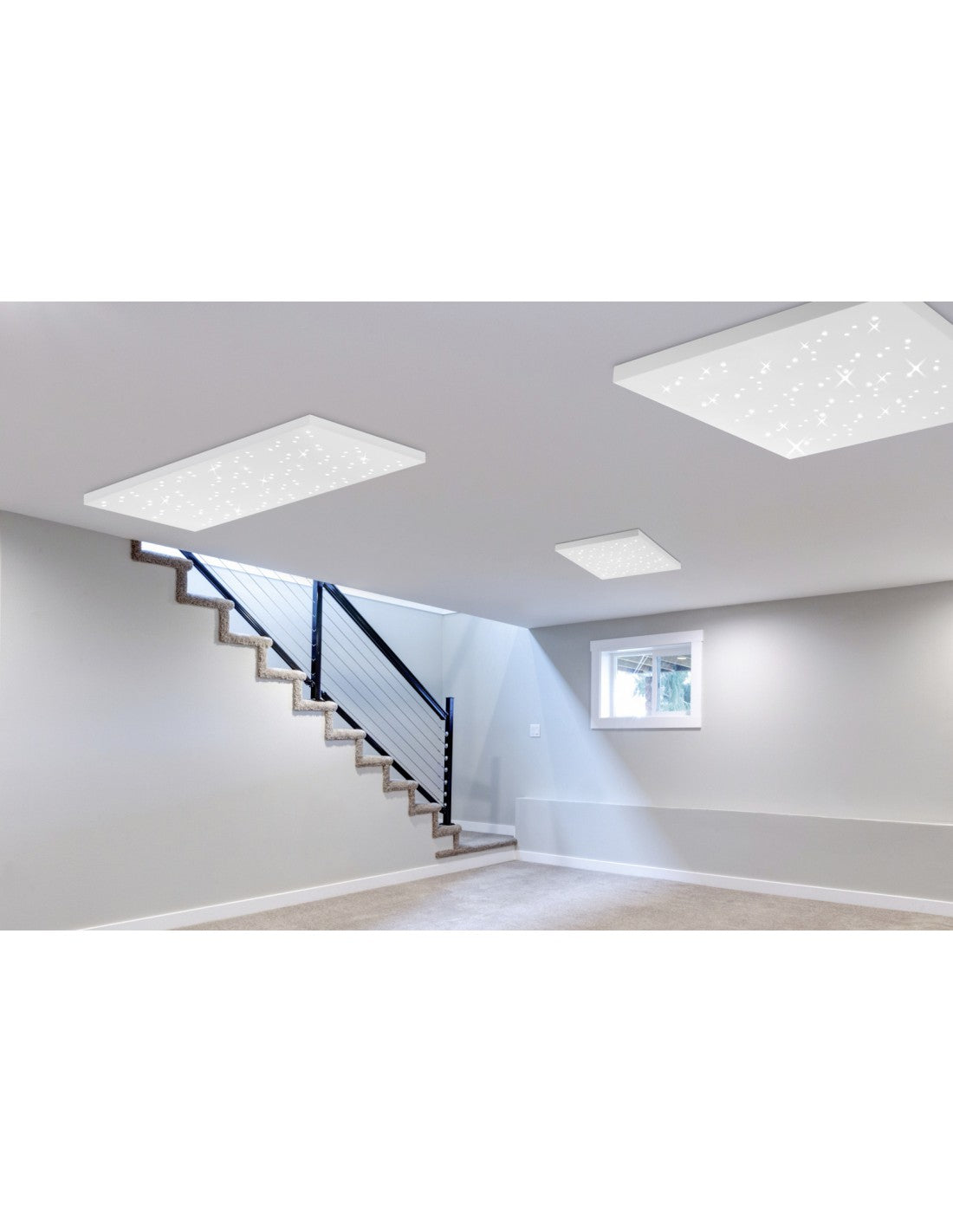 Plafonnier Titus Carré Gradable Blanc 75x75 cm Trio Lighting