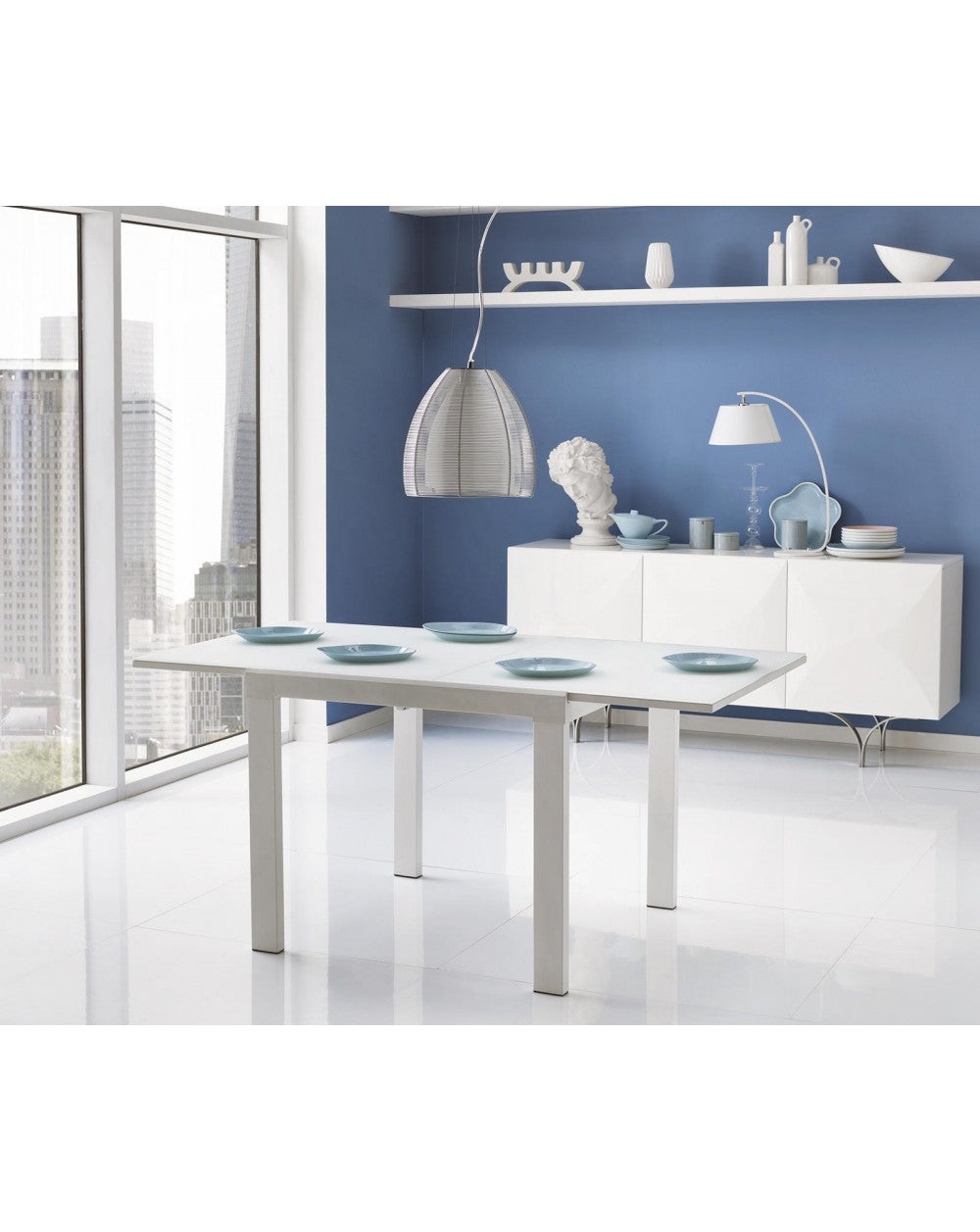 Table extensible 90-163,5 x 90 cm - Bannière