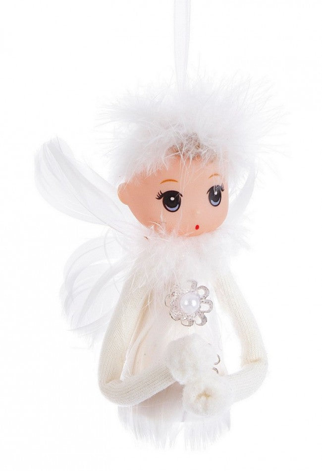 8x Pendentif Ange Blanc Karol 6X12H