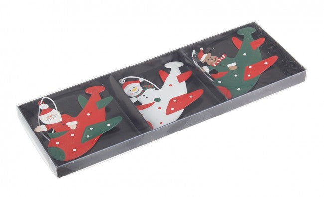 12x Pack 3 pendentifs avion Birck assortis