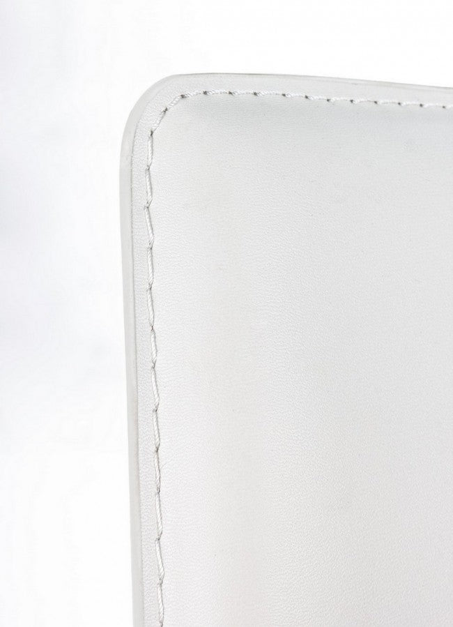 2x Tabouret style design en éco-cuir blanc