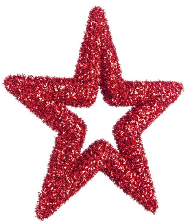 12x Pendentif Étoile Angélique Rouge L