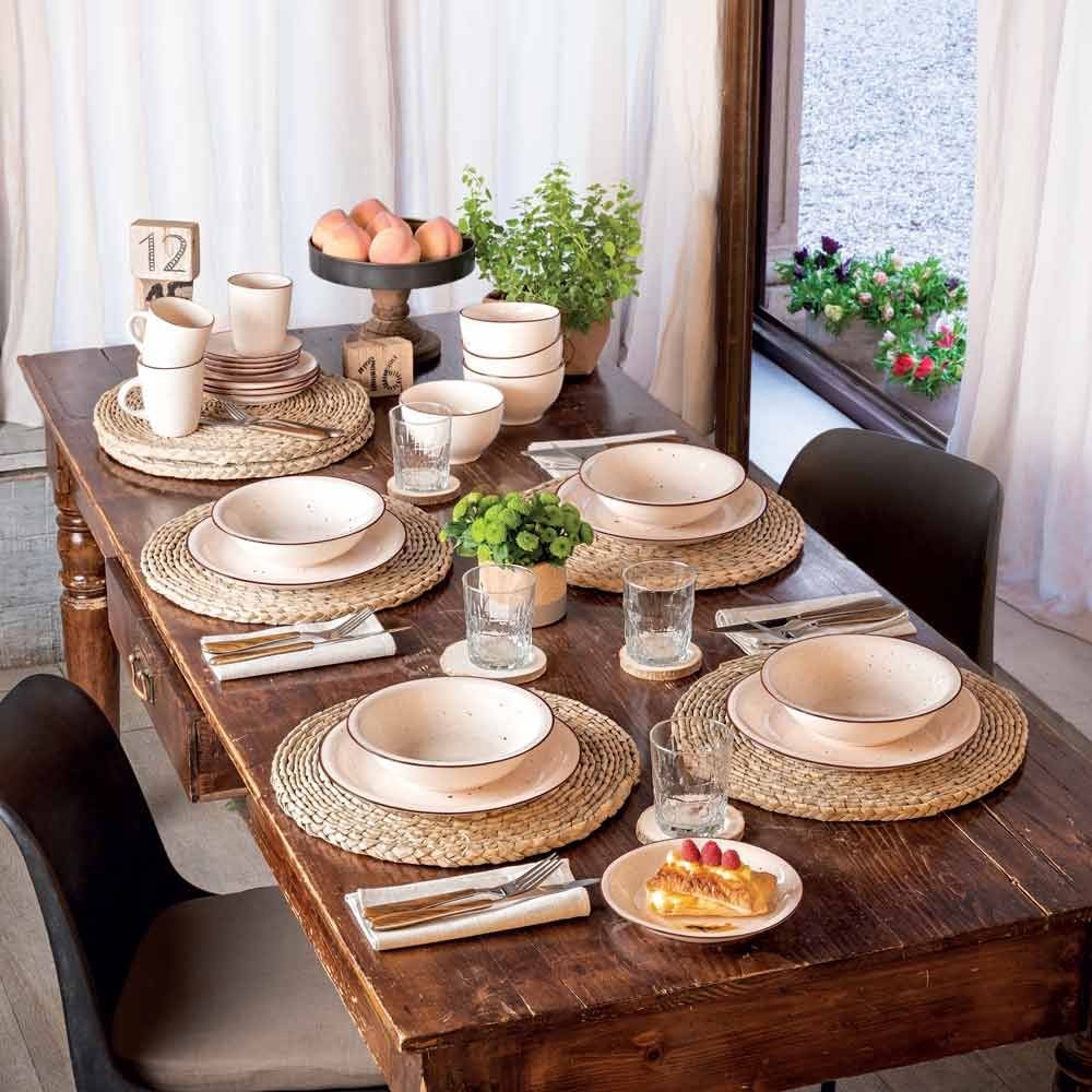 Service De Table 18 Pièces Stay Grès Beige