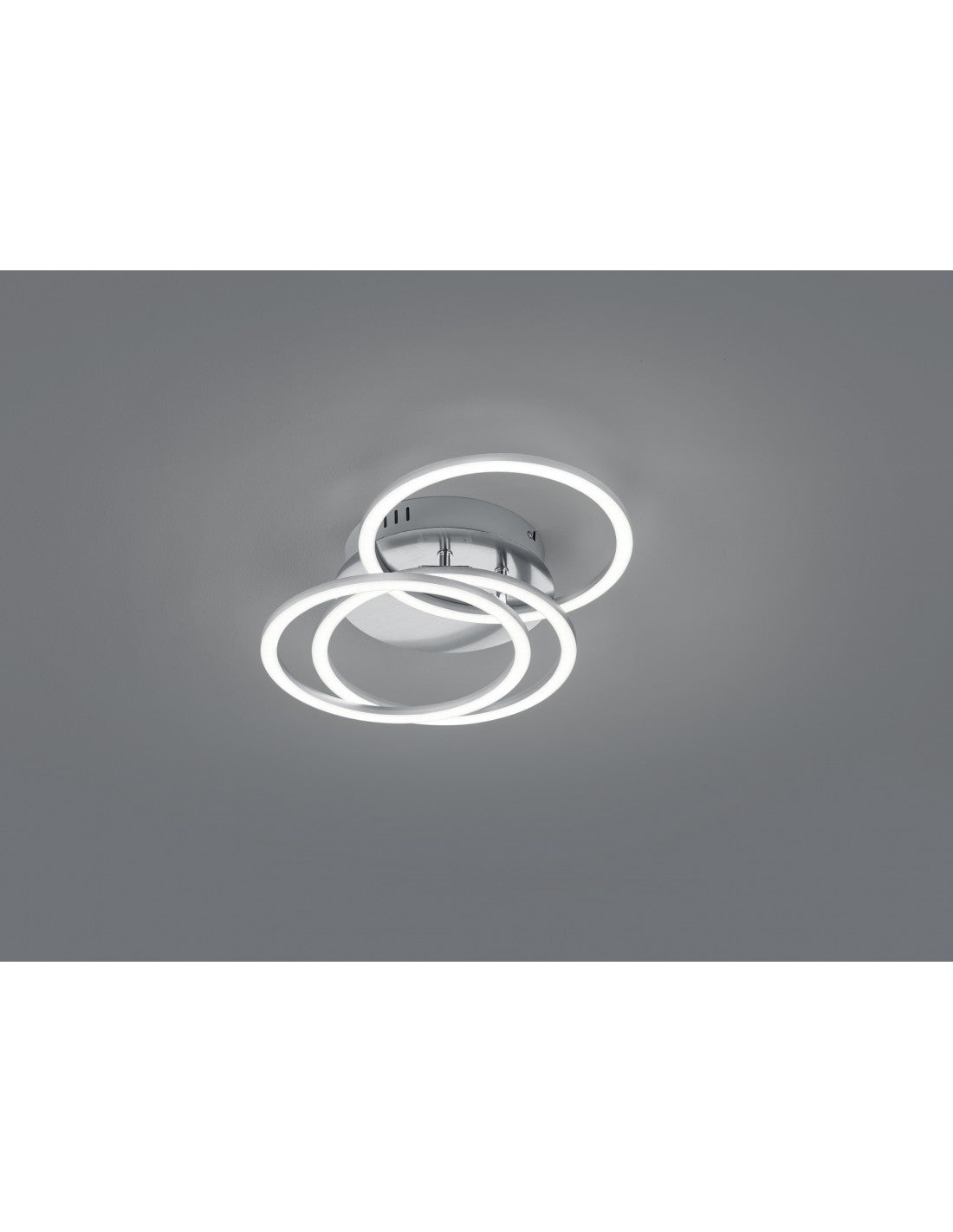 Plafonnier 3 anneaux orientables LED Dimmer Circle Nichel Trio Lighting