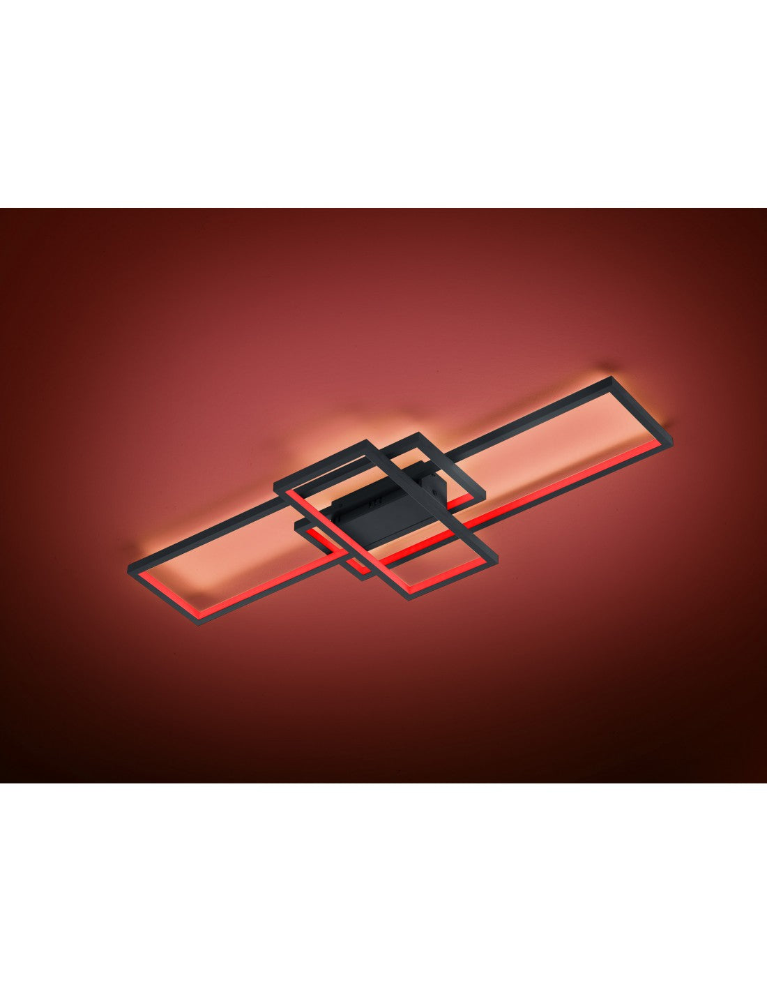Plafonnier Led Thiago 3 Rectangles L104 cm Anthracite Trio Lighting