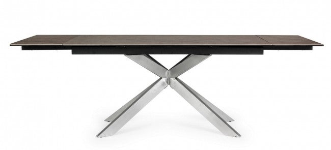 Table extensible en acier céramique Arzachel 160-240 x 90 cm
