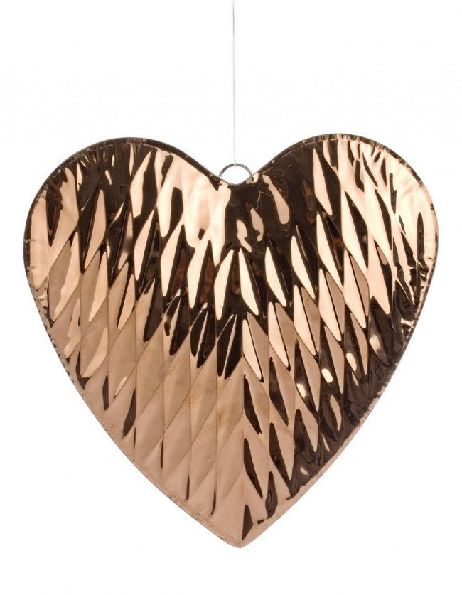 4x Pendentif Coeur en Cuivre Plaqué L