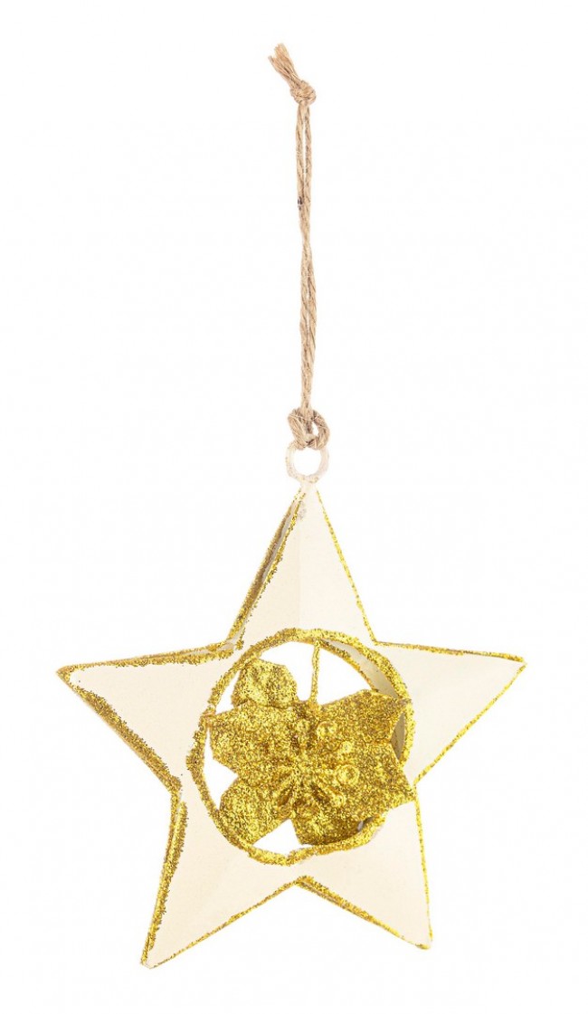 12x pendentif saveur étoile blanche